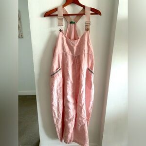 100% Linen Made in Italy Oversize Overall Jumpsuit